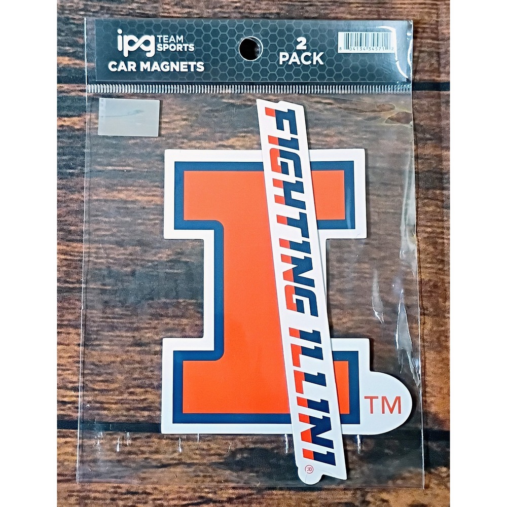 University of Illinois Fighting Illini Car Magnets 2 Pack IPG‎ Team Sports NCAA